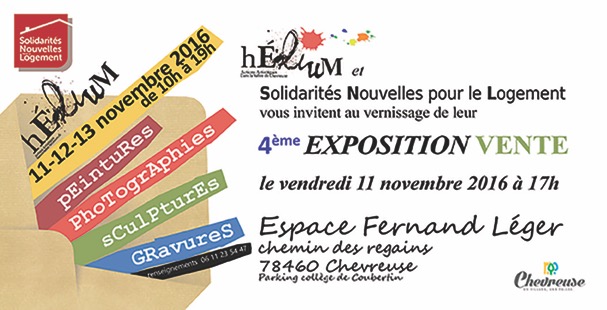  exposition vente organisée par Hélium au profit de SNL