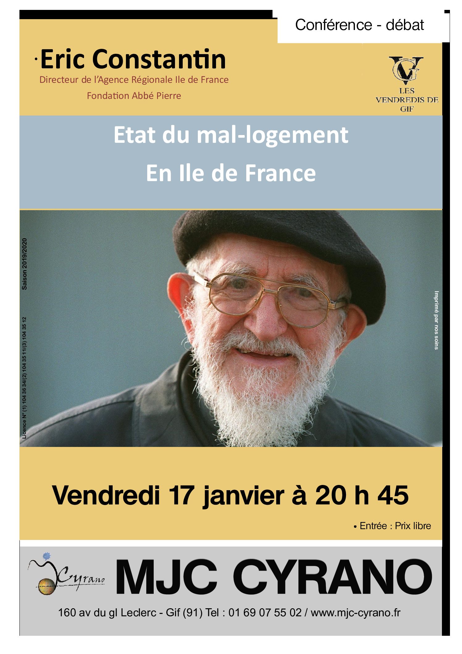 Le mal-logement en Île-de-France à la MJC Cyrano Gif-sur-Yvette